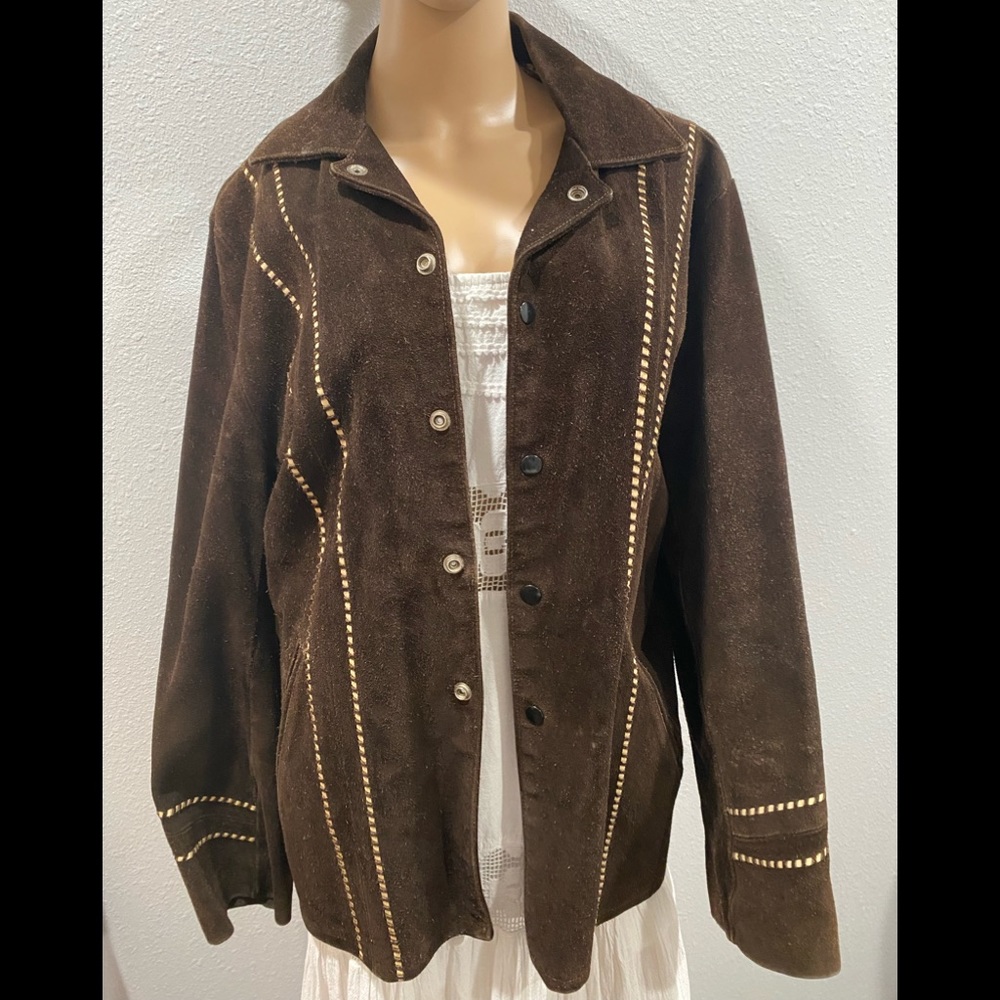 60’s Vintage Joo Kay Genuine Suede Leather Brown Jacket
